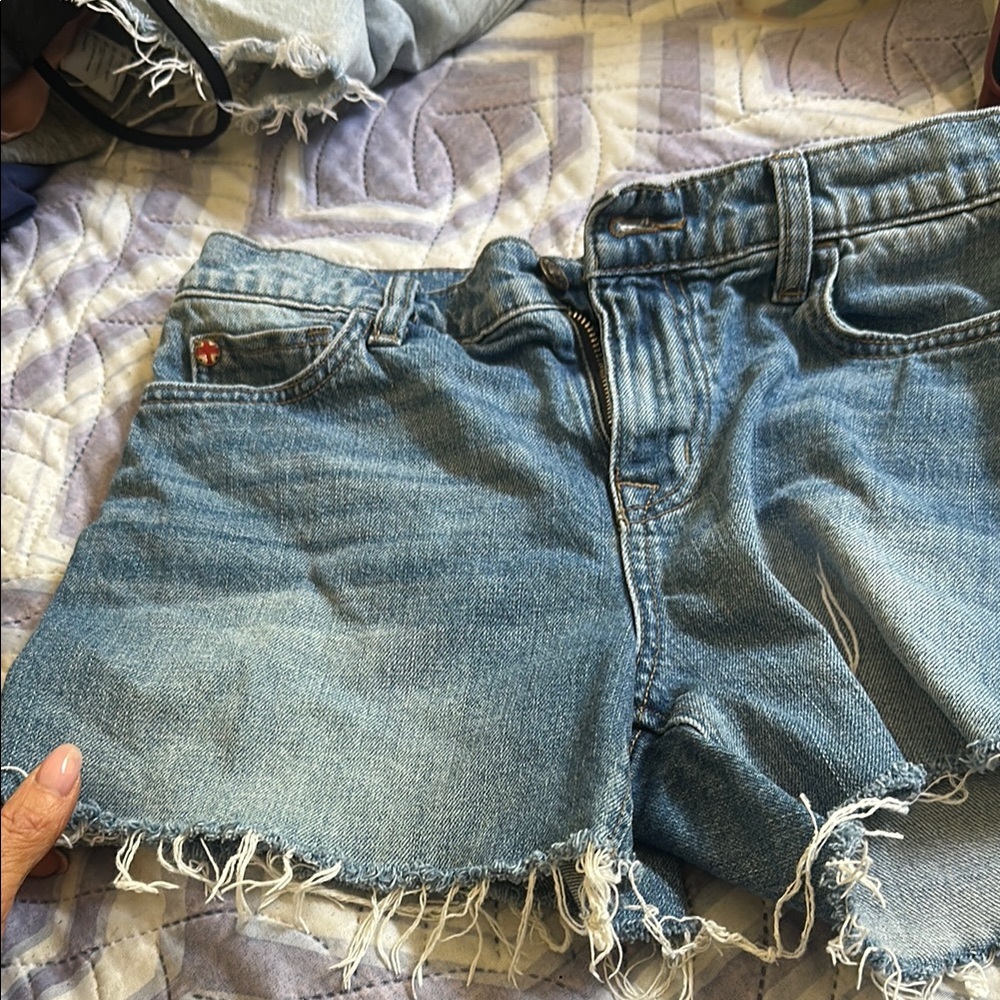 Hudson Jeans Blue Distressed Jean Shorts